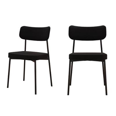 Cadeira Mynna Fixa C/4 Pes 525 X 470 X 790 Mm C/2 Un. Courino Preto Courino Preto