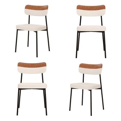 Cadeira Mynna Fixa C/4 Pes 525 X 470 X 790 Mm C/4 Un. Crt.palha/courino Caramelo Crt Palha/courino Caramelo