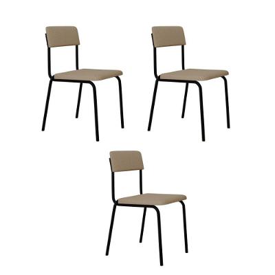 Cadeira Fit Fixa C/4 Pes 475 X 505 X 810 Mm C/3 Un. Corriente Areia Corriente Areia