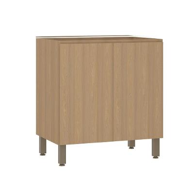 Balcão De Cozinha 80cm 2 Portas Sem Tampo Slim Luciane Móvei Freijó/freijó Brasil