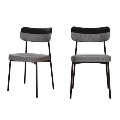 Cadeira Mynna Fixa C/4 Pes 525 X 470 X 790 Mm C/2 Un. Crt. Cinza/courino Preto Crt Cinza/courino Preto