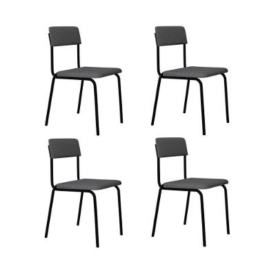 Cadeira Fit Fixa C/4 Pes 475 X 505 X 810 Mm C/4 Un. Corriente Cinza Claro Corriente Cinza Claro