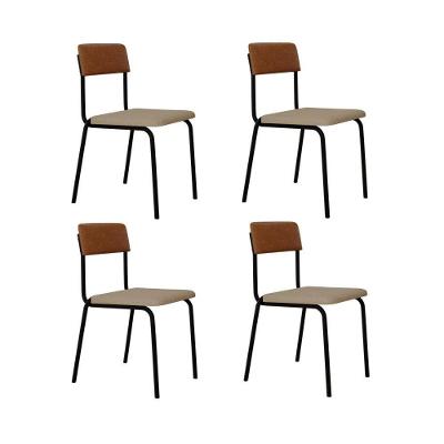 Cadeira Fit Fixa C/4 Pes 475 X 505 X 810 Mm C/4 Un. Crt.areia/courino Caramelo Crt Areia/courino Caramelo