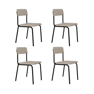 Cadeira Fit Fixa C/4 Pes 475 X 505 X 810 Mm C/4 Un. Corriente Palha Corriente Palha