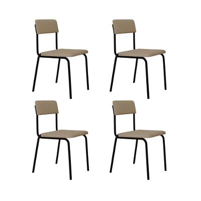 Cadeira Fit Fixa C/4 Pes 475 X 505 X 810 Mm C/4 Un. Corriente Areia Corriente Areia