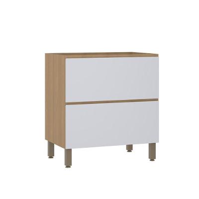 Balcão De Cozinha 80cm 1 Porta E 1 Gaveta Sem Tampo Slim Luc Freijó/cinza Cristal