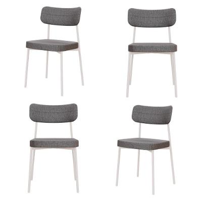Cadeira Mynna Fixa C/4 Pes 525 X 470 X 790 Mm C/4 Um Pés Brancos. Corriente Cinza Corriente Cinza
