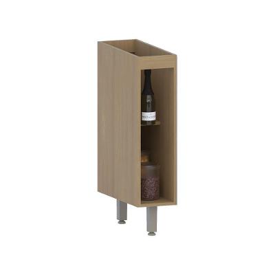 Balcão De Cozinha Sem Tampo 20cm 1 Porta Classic Luciane Móv Freijó/verde Amalfi