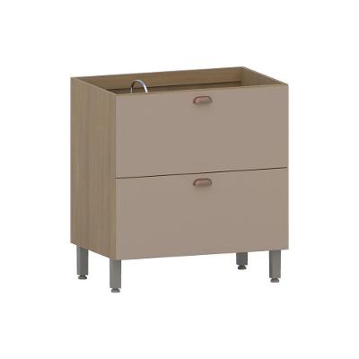 Balcão De Cozinha Sem Tampo 80cm 1 Porta E 1 Gavetão Classic Freijó/petala Rosa