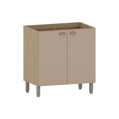 Balcão De Cozinha Sem Tampo 80cm 2 Portas Classic Luciane Mó Freijó/petala Rosa