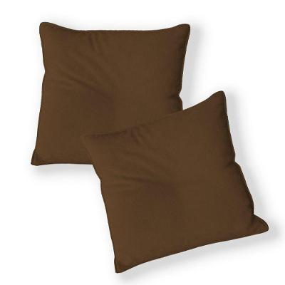 Kit 2 Capas Para Almofada Quadrada Veludo 40x40cm - 7 Decor Marrom