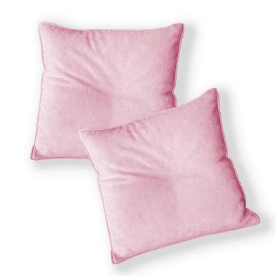 Kit 2 Capas Para Almofada Quadrada Veludo 40x40cm - 7 Decor Rosa
