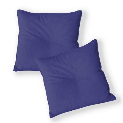 Kit 2 Capas Para Almofada Quadrada Veludo 40x40cm - 7 Decor Azul Marinho