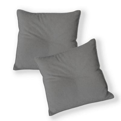 Kit 2 Capas Para Almofada Quadrada Boucle 40x40cm - 7 Decor Cinza Escuro