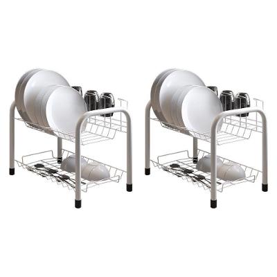 Kit 2 Escorredores De Louças Beliche Isabela Com Porta Copos Branco