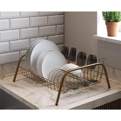 Escorredor De Louças Cama Isabela Com Porta Copos Dourado