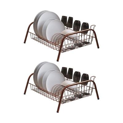 Kit 2 Escorredores De Louças Cama Isabela Com Porta Copos Cobre