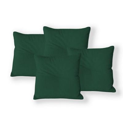 Kit 4 Capas Para Almofada Quadrada Boucle 40x40cm - 7 Decor Verde Escuro