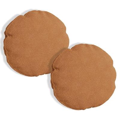 Kit 2 Capas Para Almofada Redonda Veludo 50x50cm - 7 Decor Terracota