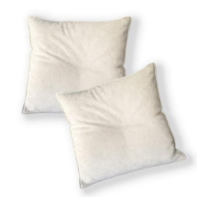 Kit 2 Capas Para Almofada Quadrada Boucle 40x40cm - 7 Decor Bege