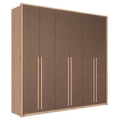 Guarda Roupa Casal Genova 6 Portas Wood-terracota - Santos Andirá Wood-terracota