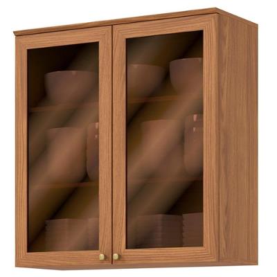 Armario Aereo 2 Portas Vidro 80 Cm Requinte C647 Nature Henn Nature
