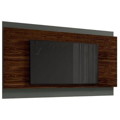 Painel Home Suspenso Tv 70 Polegadas Estante 180 Cm Havana marrom Palisandro Cinza Régio