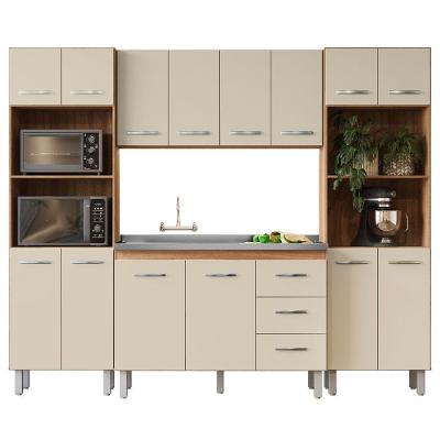 Cozinha Modulada Completa 4 Peças Mara Savana Off White Moblis