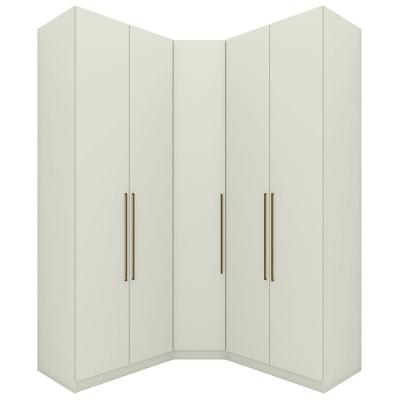 Guarda Roupa Modulado 3 Pecas 241x162 Cm Seletto Areia Henn Areia