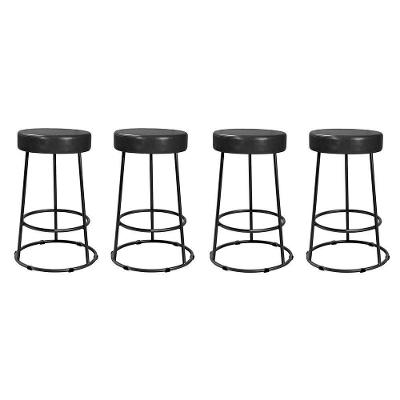 Kit 4 Banquetas Roma 70cm Couríssimo Preto - Salaone Preto