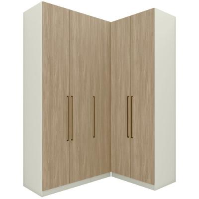 Guarda Roupa Modulado 3 Pecas 241x160 Cm Seletto Areia Jequitiba Henn Areia Jequitiba
