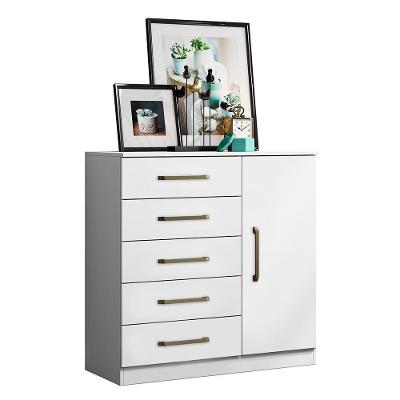 Cômoda Milão 1 Porta E 5 Gavetas Branco - Aramóveis Branco