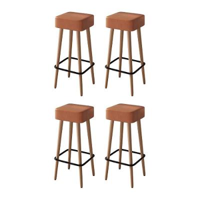 Kit 4 Banquetas Dubai 70cm Couríssimo Amarula - Salaone Amarula