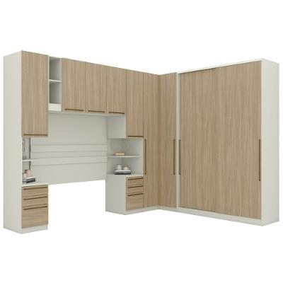 Quarto Casal Modulado 6 Pecas Seletto Areia Jequitiba Henn Areia Jequitiba