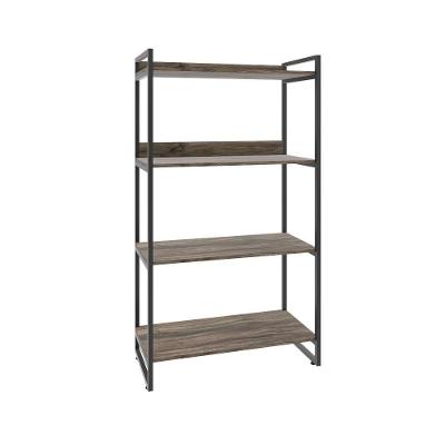 Estante Kuadra 80x40x146cm Com 4 Prateleiras Carvalho Dark