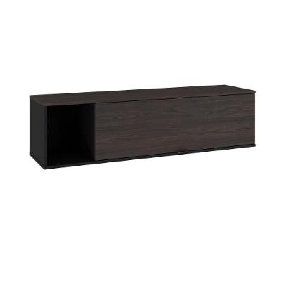 Armário Aéreo Com Nicho E Porta Basculante 35x135x35cm Wlnp135 Preto Tx Com Terracota