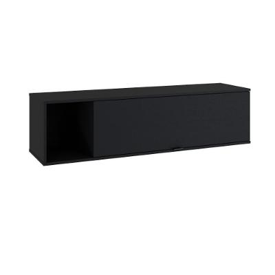 Armário Aéreo Com Nicho E Porta Basculante 35x135x35cm Wlnp135 Preto Tx