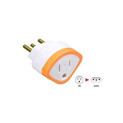 Adaptador Reverso Daneva Dn1629 2p+t 10a 250 Volts Cores