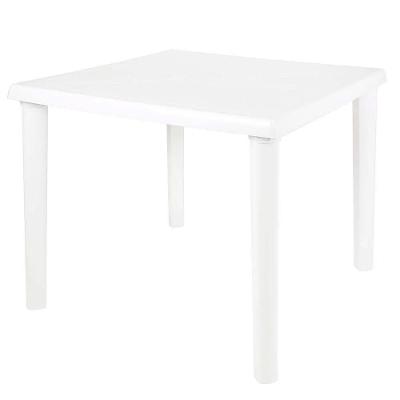 Mesa Plástica Quadrada Desmontável Mor - Branca