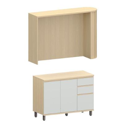 Bancada Cozinha 144cm Com Tampo Para Ilha E Balcão 120cm Aura Carvalho/cinza Cristal