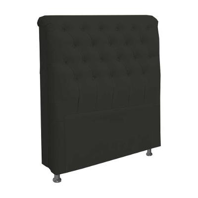 Cabeceira Paris Para Cama Box Casal 140 Cm Corino Preto 2501