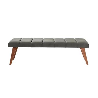 Puff Decorativo Recamier Madri Linho Cinza Grafite