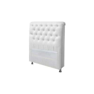 Cabeceira De Cama Box Solteiro 88cm Pádua Couro Branco
