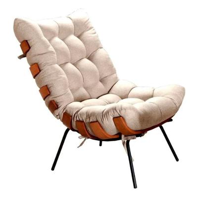 Poltrona Costela Tecido Linho Off
