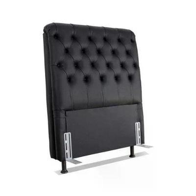 Cabeceira De Cama Box Solteiro 88cm Pádua Couro Preto