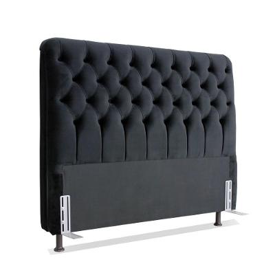 Cabeceira De Cama Box Casal 138cm Pádua Veludo Preto