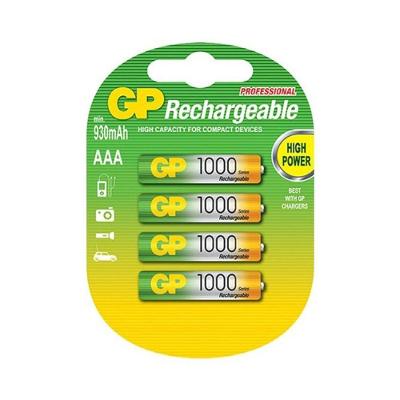 Pilha Recarregável 4 Unidades 1000mah Gp Profissional