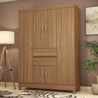 Guarda-roupa Com 6 Portas E 2 Gavetas 128cm Multimóveis Cr35283 Amêndola Touch