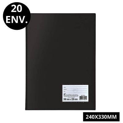 Pasta Catálogo Ofício Preta Dac - 20 Envelopes