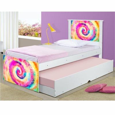 Bicama Solteiro Com Cabeceira Adesivada Tie Dye